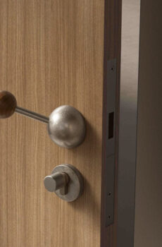 Semicircle Black Walnut Door Lock American Style Interior Bedroom Door Lock