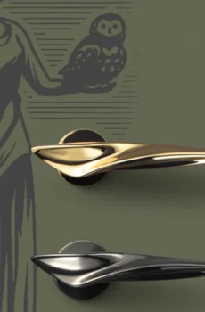 Irregular Streamline Door Lock Handle Modern Polished Interior Lock Door Hardware