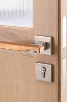 North America Cherry Wood Door Handle Set for Bedroom Household Black Walnut Door Lock