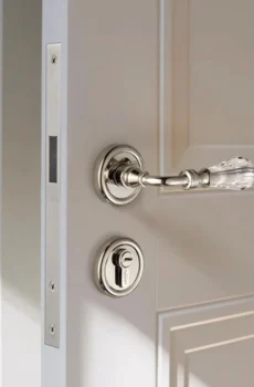 Crystal Texture Mute Room Door Lock Solid Brass Interior Door Lock