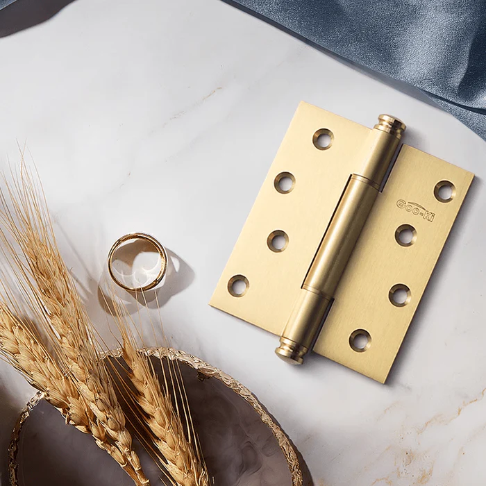 4 Inch Silent Thickened Hinge Pure Copper Flat Ball Bearing Hinge