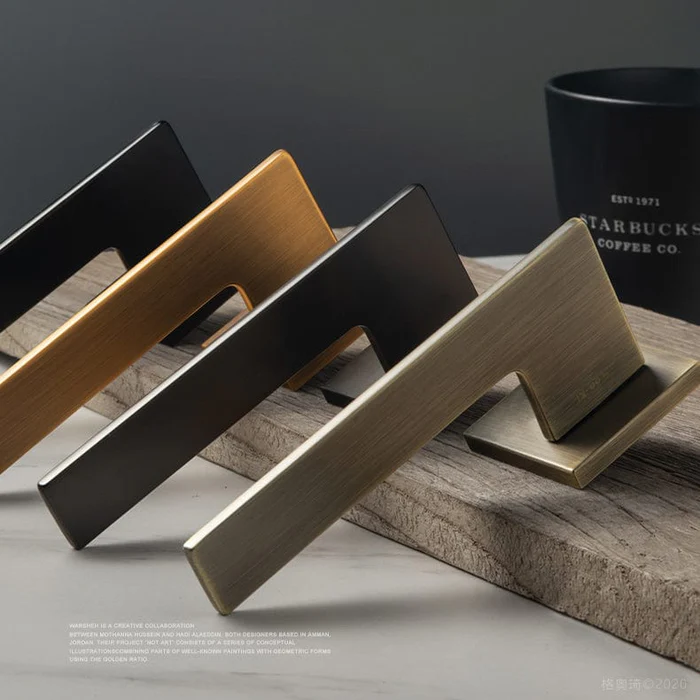 Nordic Bedroom Door Handle Silent Door Lock Interior Bronze Door Lock