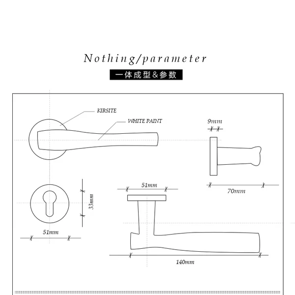 Nordic Modern Door Lock Handle Luxury Interior Lock Set Door Hardware - Image 3