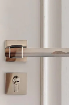 Stylish Square-shaped Door Hardware Kit H59 Brass Titanium Silver Door Lock