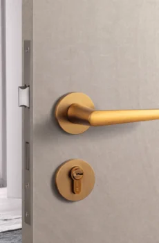 Bronze Simple Universal Indoor Key Door Lock Security Door Handles