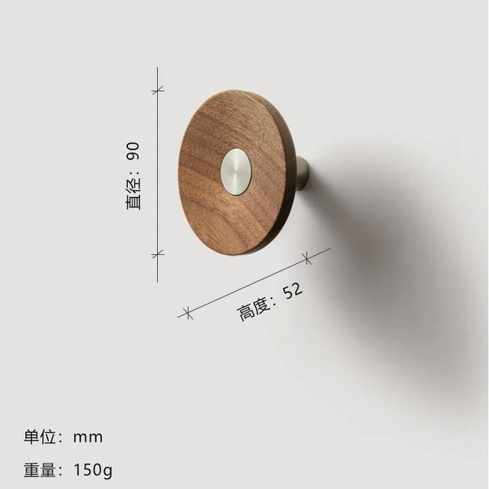 Log & Stainless Steel Ornamental Handles - Oversized Knobs Entryway Clothes Hooks - Image 3