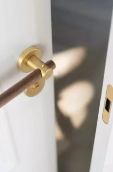 Pure Copper Door Lock Wooden Door Handle Mute Gate Lock Door Hardware