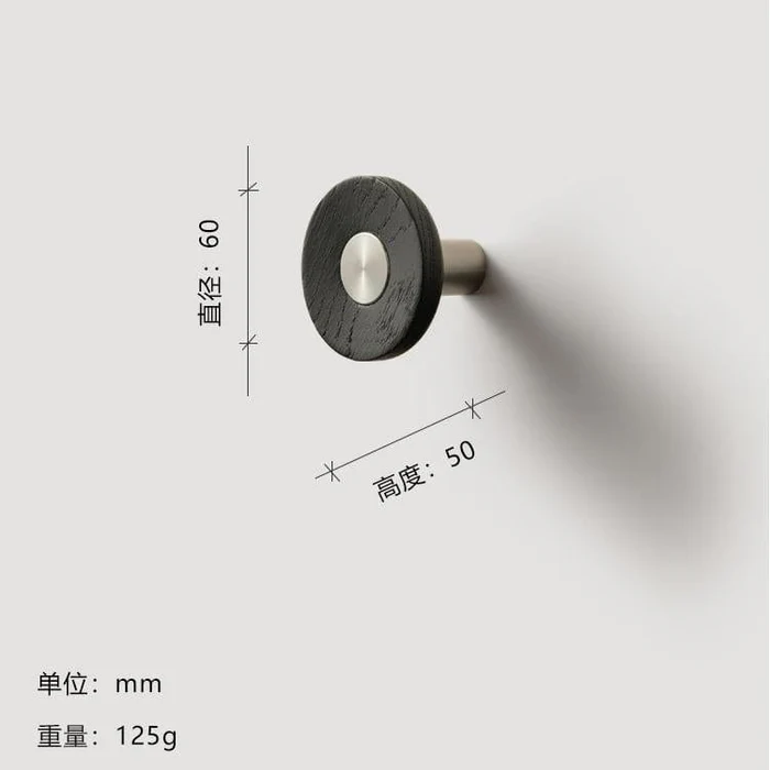 Log & Stainless Steel Ornamental Handles - Oversized Knobs Entryway Clothes Hooks - Image 5