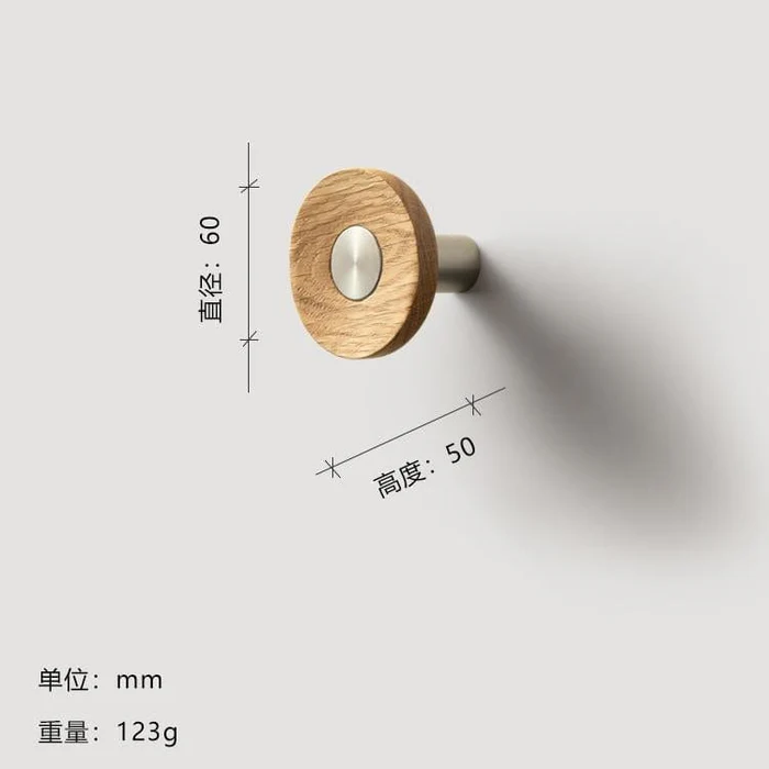 Log & Stainless Steel Ornamental Handles - Oversized Knobs Entryway Clothes Hooks - Image 8