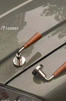 Original Design Retro Style Magnetic Bedroom Door Lock Black Walnut Vintage Wooden Door Lock