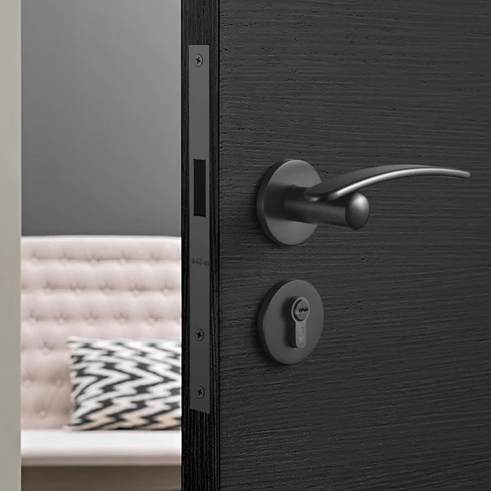 Streamline Silent Door Lock Bedroom Door Handle Interior Security Door Lock - Image 2