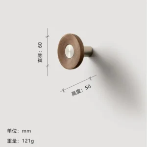 Log & Stainless Steel Ornamental Handles - Oversized Knobs Entryway Clothes Hooks - Image 2