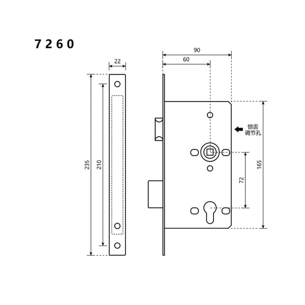 Irregular Streamline Door Lock Handle Modern Polished Interior Lock Door Hardware - Image 4
