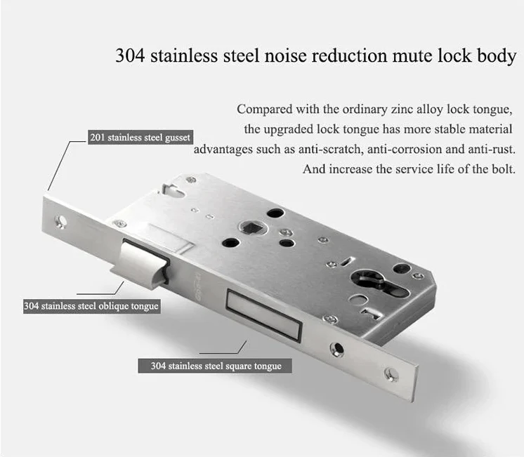 Simple Mute Door Lock Nordic Door Lock Set Bedroom Interior Door Lock - Image 5