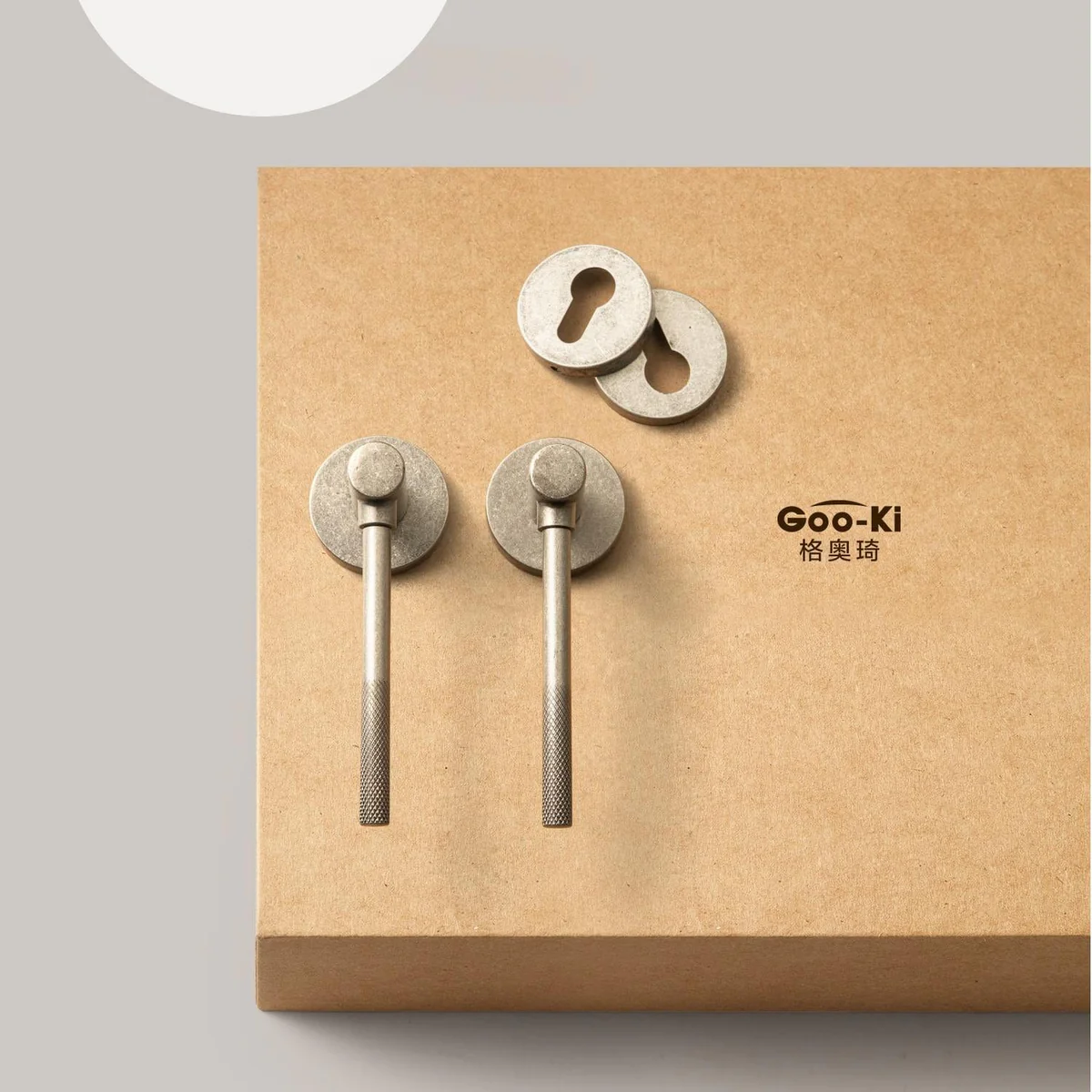 Knurled Craft Interior Door Lock Mute Magnetic Indoor Medieval Door Handle Set - Image 2