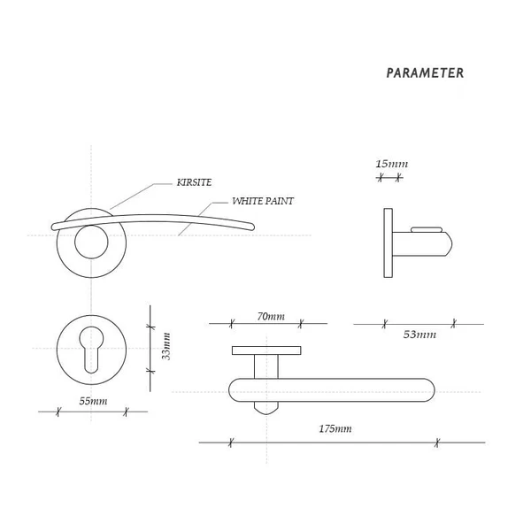 Streamline Silent Door Lock Bedroom Door Handle Interior Security Door Lock - Image 4